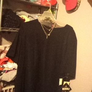 NWT Black Faux Suede Dress